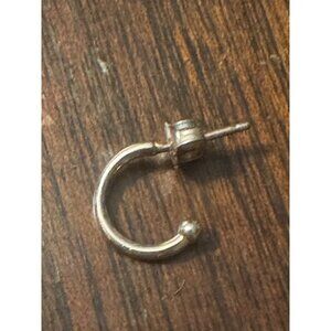 Pandora Sterling Silver 925 ALE Single Hoop Earring With Stud Backing Minimalist